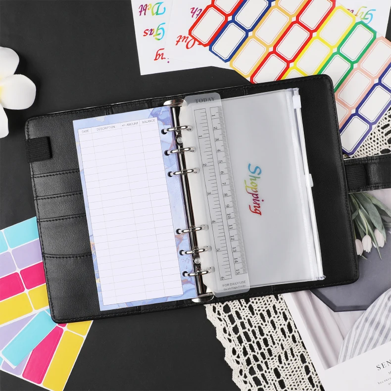 A6 Flower Budget Planner 2023 Cash Envelope Savings Money 6 Holes