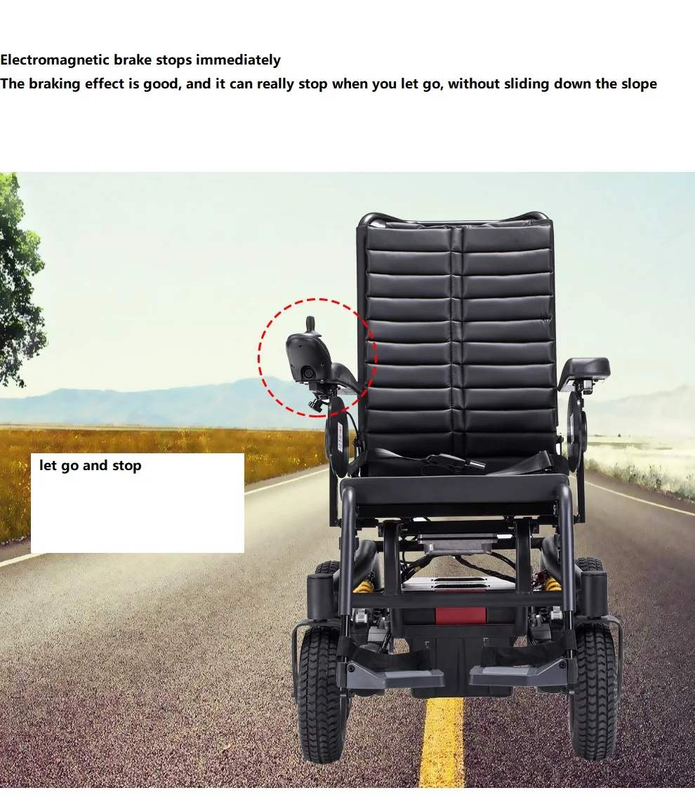 Shock absorbing spring thicker equipped with two oversize spring shock absorb comfortable wheelchair with back handle- SWC01 details