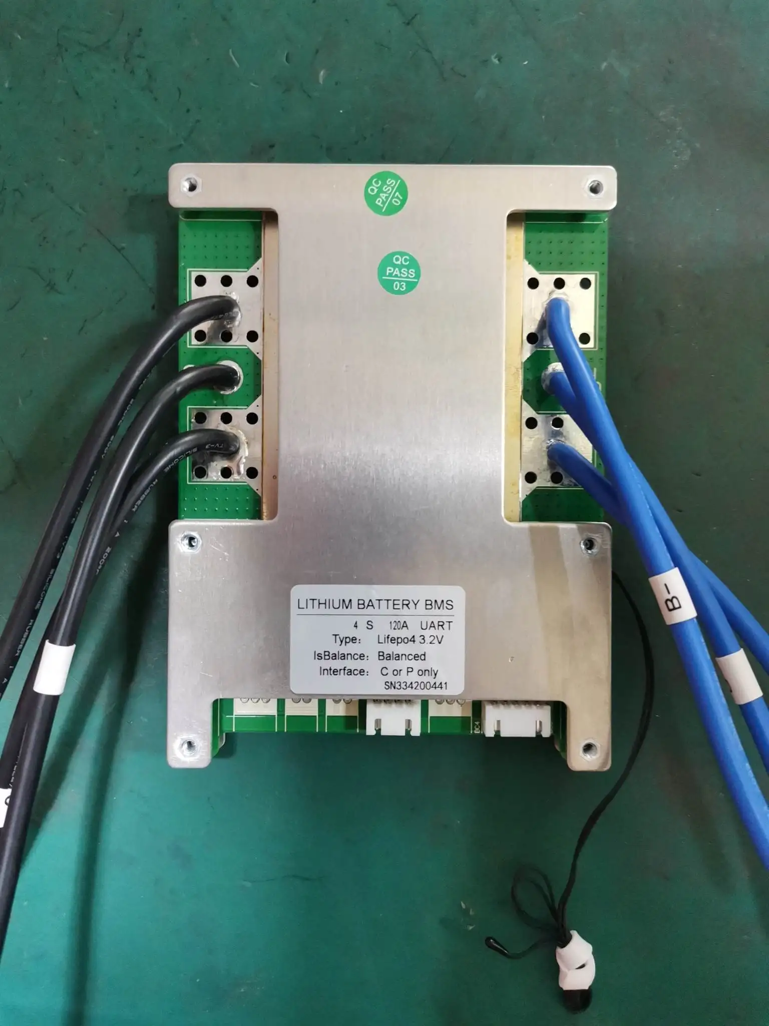 JiaBaiDa SP04S020A LiFePO4 Battery Management System 3S 4S 12V 60A 80A 100A 120A Smart BMS with UART