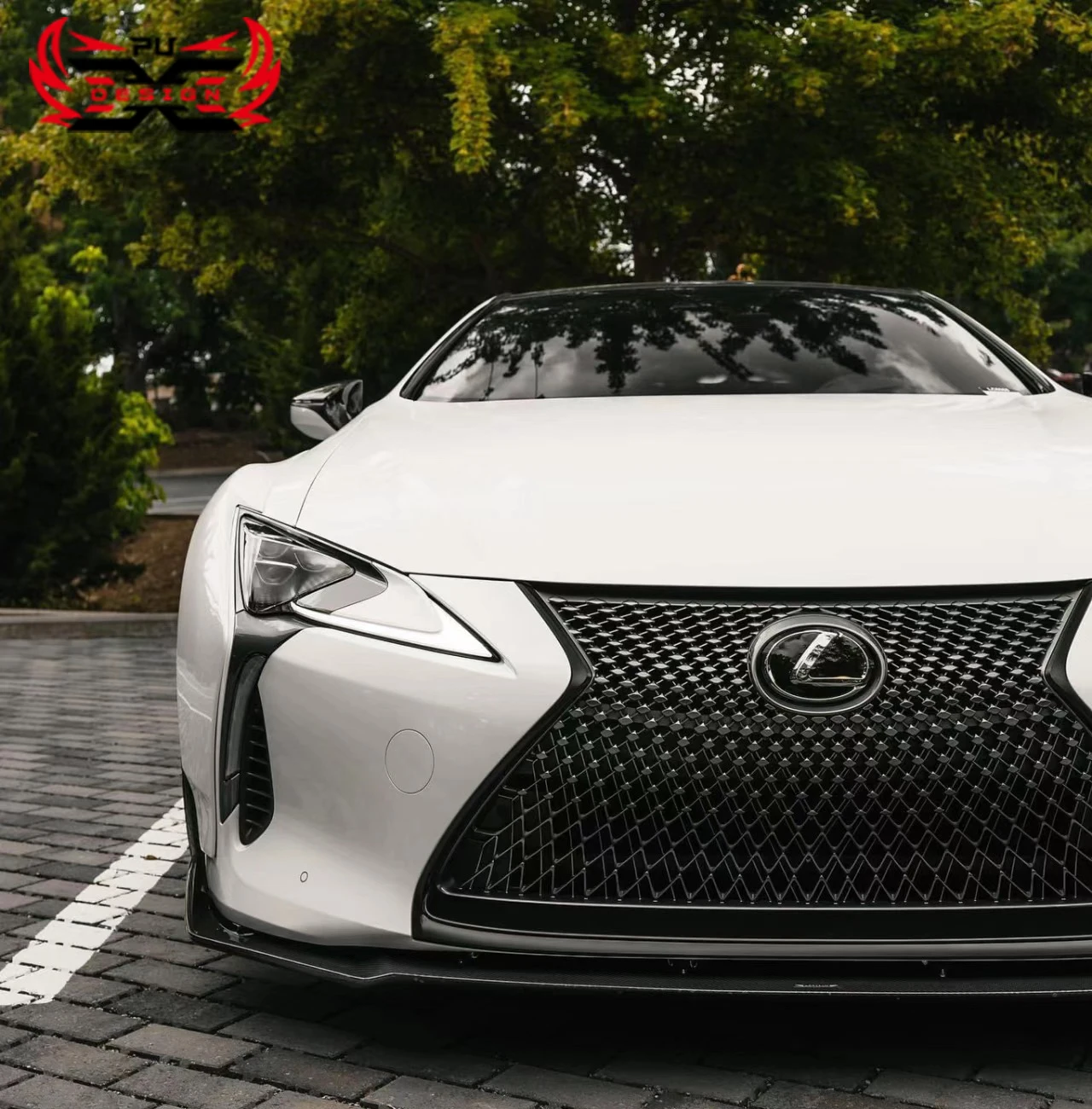 High Quality Carbon Fiber Front Bumper Lip For Lexus Lc500 Lc500h Front 