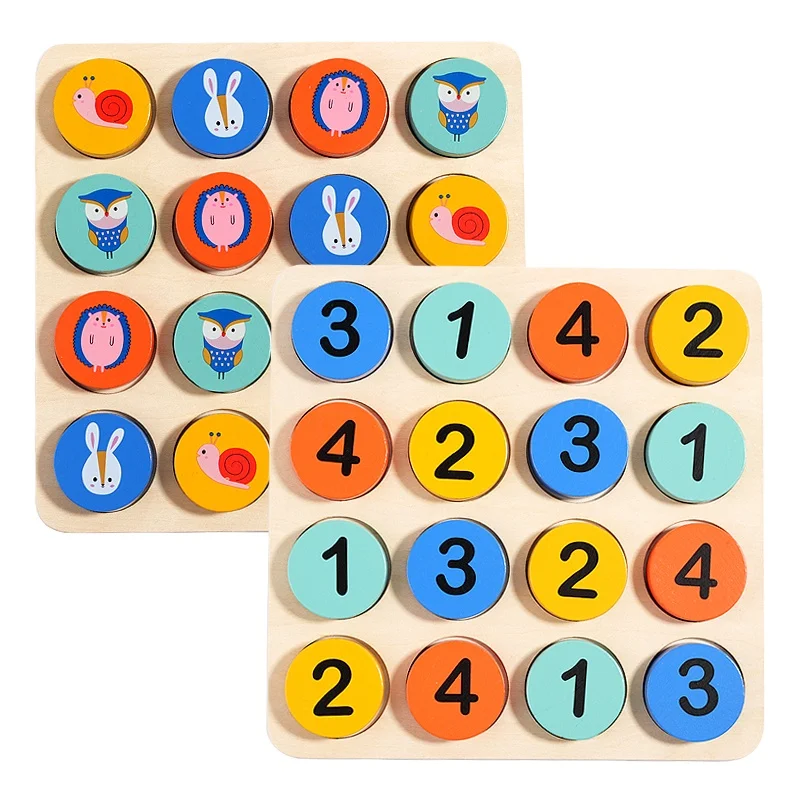 Funny Toy Enlightenment Sudoku Game Wooden Toy Logical Thinking Game Sudoku Interactive Game for Children