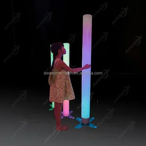 RGB Led Tube Landscape Light Color Changing Plastic Led Rainbow Tube with Base