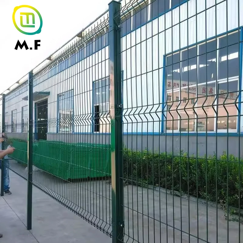 Factory Customized Home Outdoor Decorative PVC Coated Welded V Bending Curved Welded Wire Mesh 3d fence panel