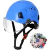 Blue Hard Hat with Clear Visor