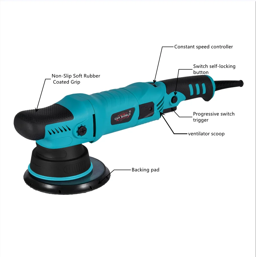 Car Shield 1000w 6 Inch 21mm Random Orbital Polishing Machine Long