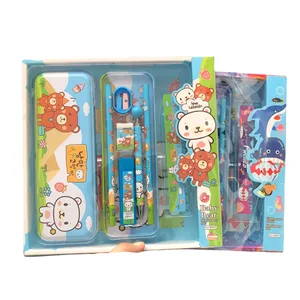 Cute Kawaii Five-Piece Stationery Set Children's Birthday Gift Korean Cat Accessories Wholesale Import Pins Gift Set