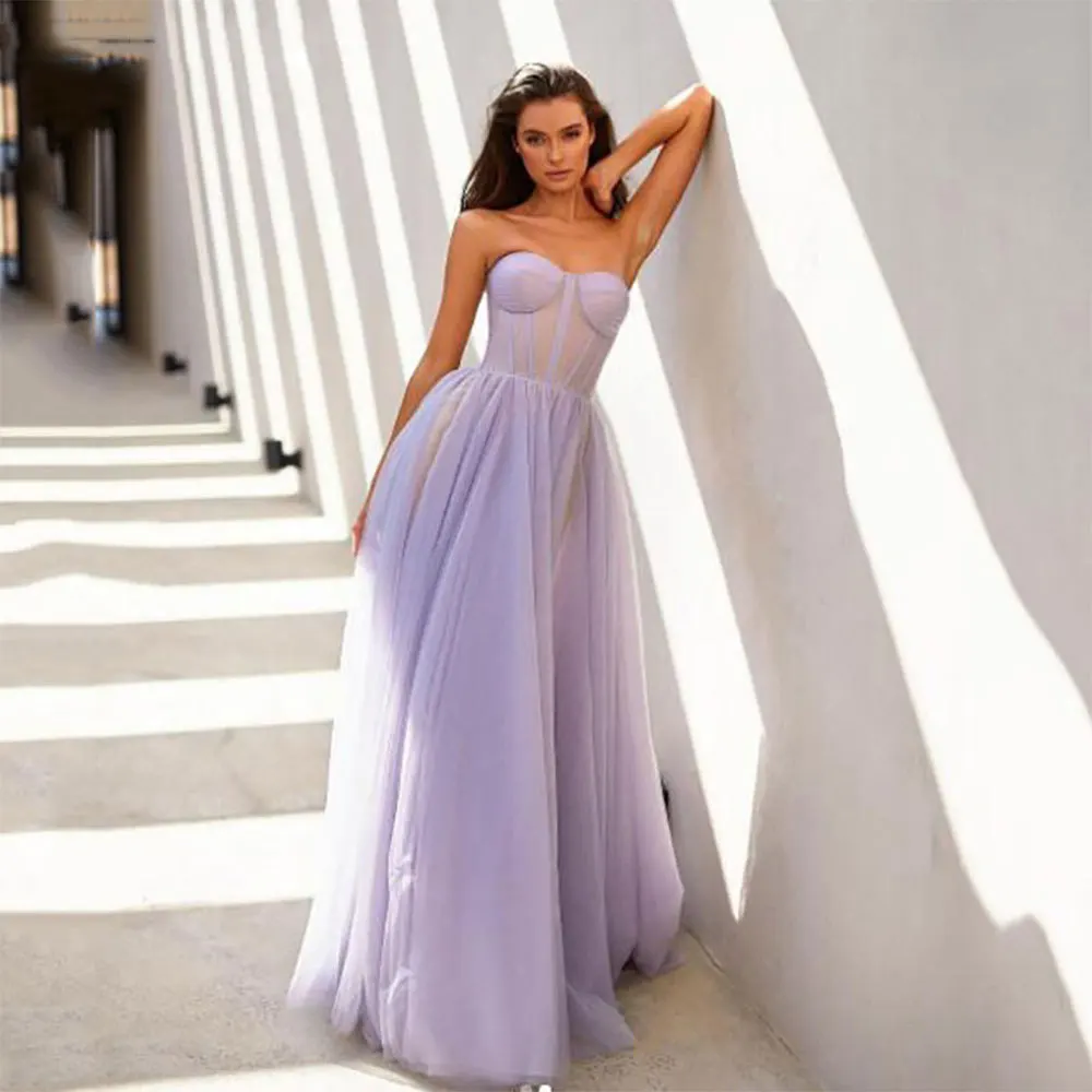S0558r New Simple Purple Tulle Ball Mesh Tulle Tulle Fashion Custom Color Bridesmaid Evening Dress S0558r New Simple Purple Tulle Ball Mesh Tulle Tulle Fashion Custom Color Bridesmaid Evening Dress