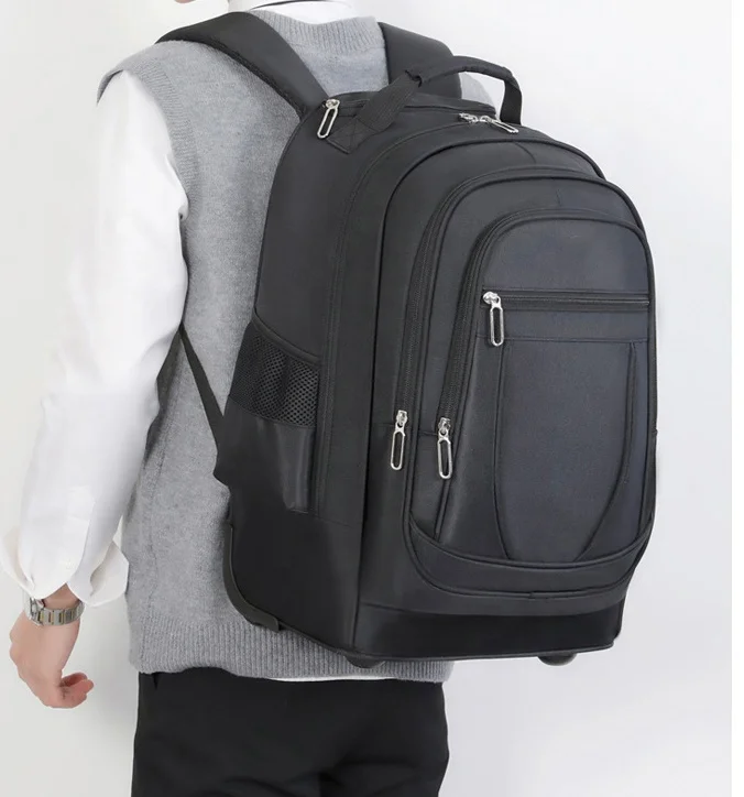 product business designer backpack mens large capacity laptop waterproof travel trolley school bags travel bagpack with wheels-7