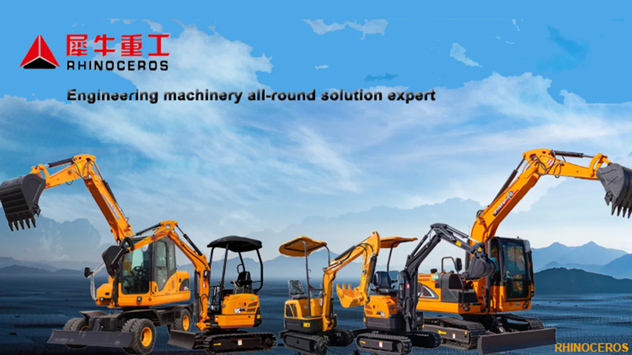 Rhinoceros Hydraulic Excavator Mini Excavators Small Crawler Digger CE ...