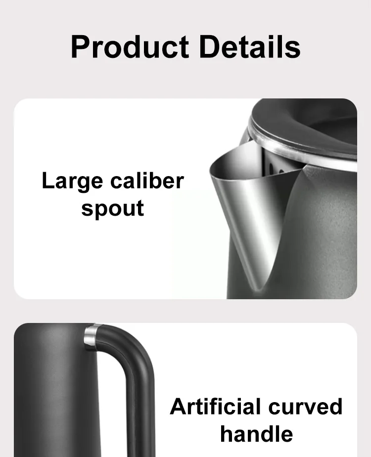 Digital Display Electric Kettle 1.8l Double Wall Electric Kettle With