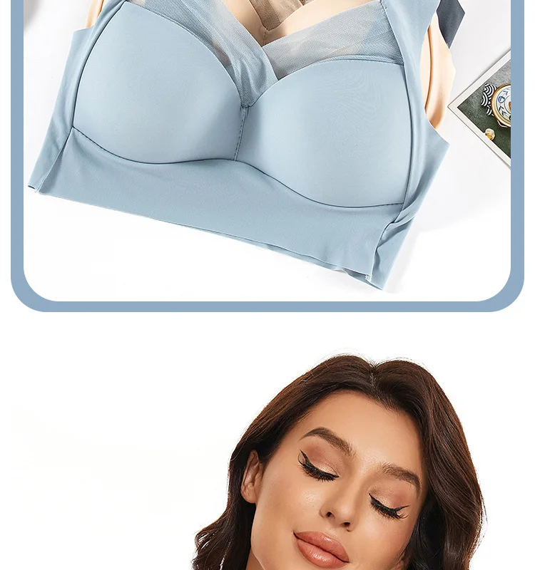 HKRXEC Seamless Wide-Strap Wireless Support Everyday Bra