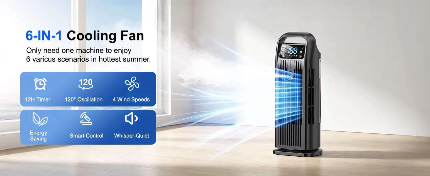 Evaporative Air Cooler, 1200ML, Portable - detail 2