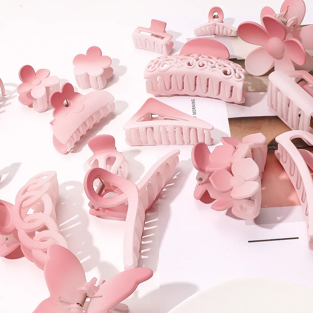 Модные мини пластиковые акриловые заколки для волос розовый цвет зажим женщин аксессуары девочек