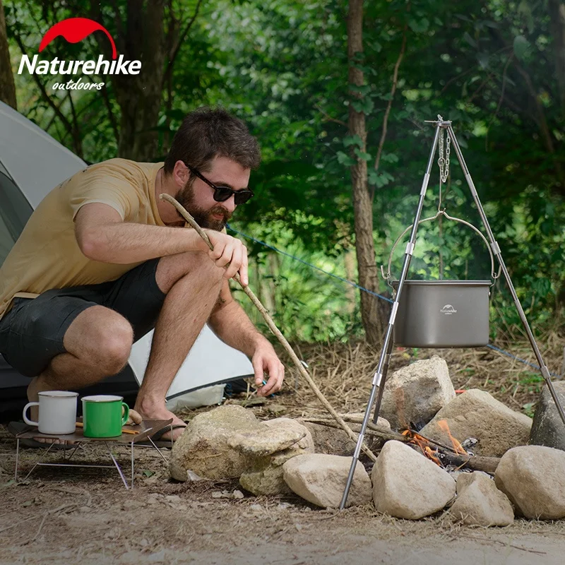 Naturehike 4-6 personers utendørs kokekarsett 4L kokekar i aluminiumslegering Bestikk for camping piknikgryte