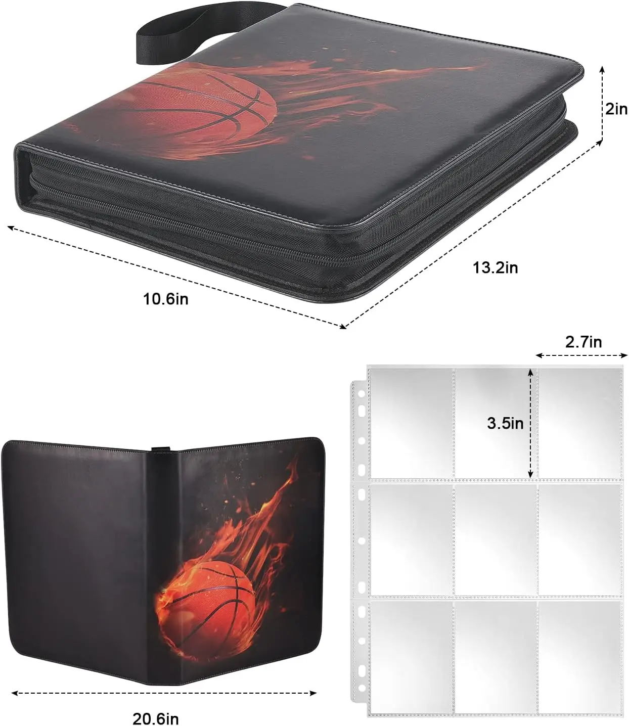 Lictin Basketball Card Binder - 810 Pockets & Custom Designs Lictin Basketball Card Binder - 810 Pockets & Custom Designs