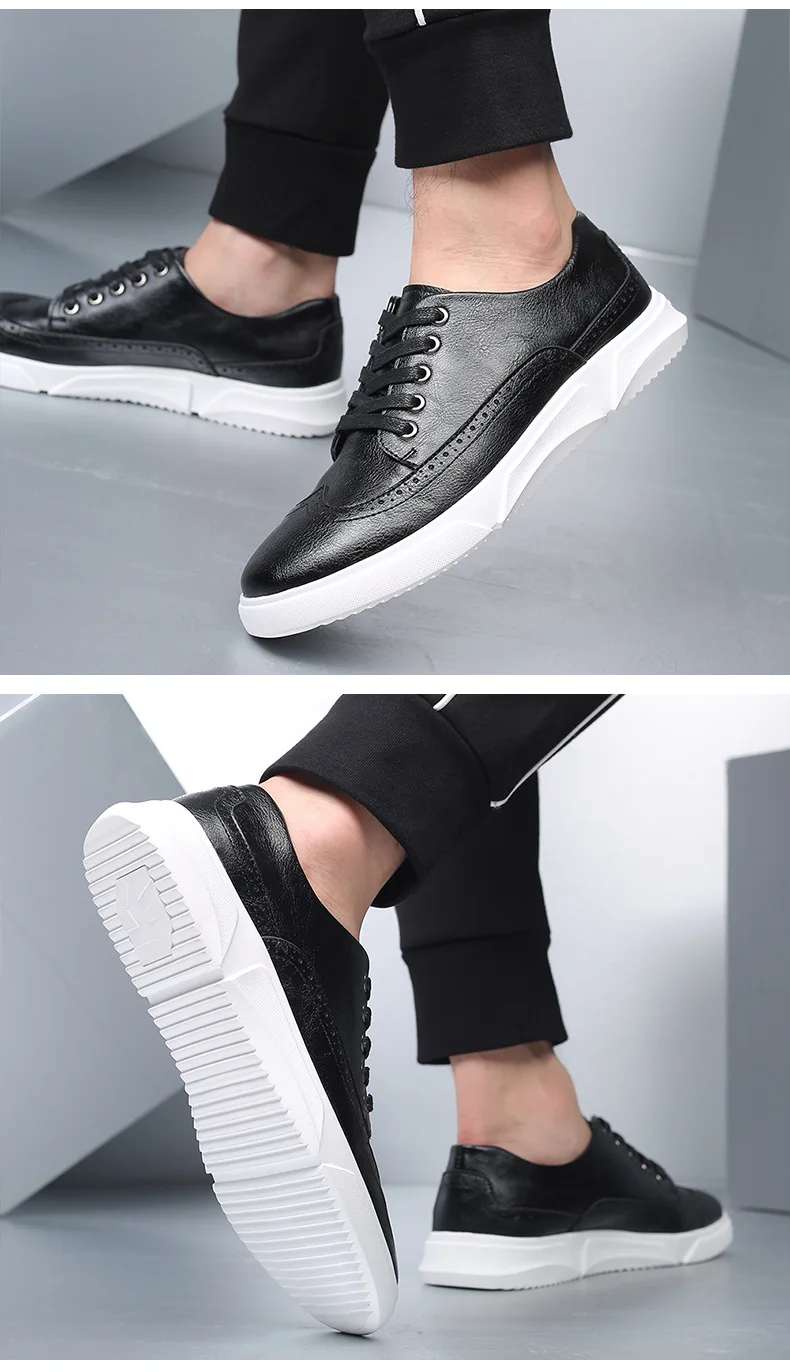 Wls064 New Design Casual Flat Men Pu Leather British Style Board Shoes ...