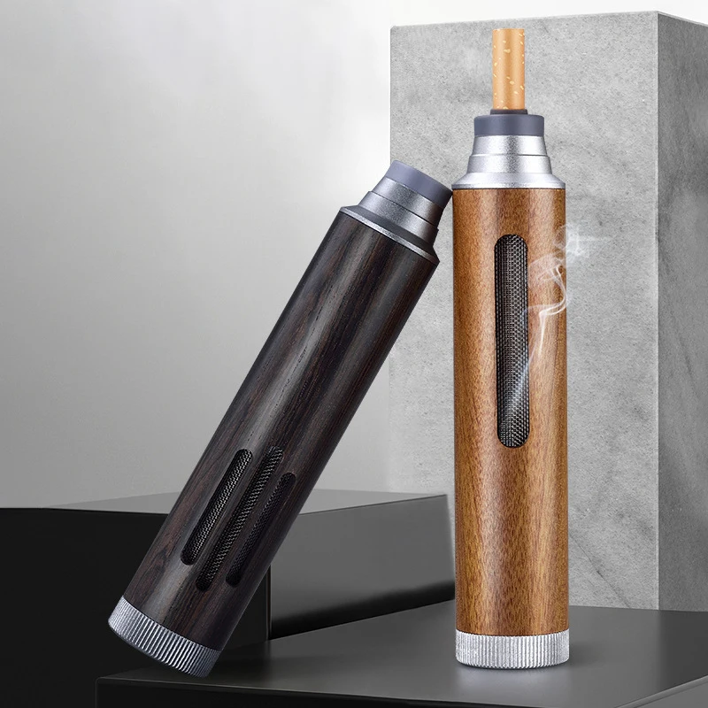 Smoking Artifact Walnut Cigarette Cover Without Losing Soot Portable  Handheld Ashtray for Car