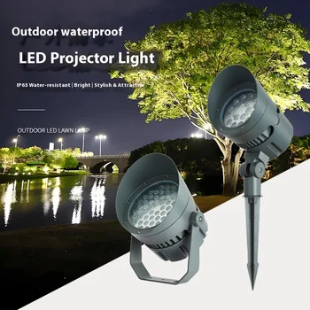 LED SMD Floodlight Waterproof Round Spotlight for Building Exterior Villa Landscape Garden Tree Ground Insert Light IP65 Rating