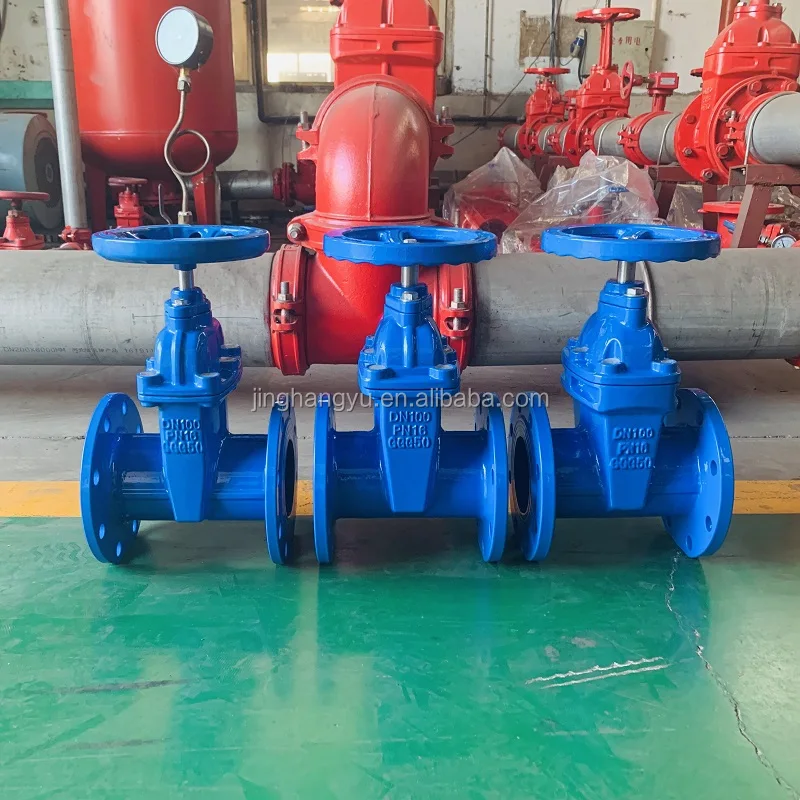 Dn150 Pn16 Ggg50 Cast Iron Flange Sluice Gate Valve Resilient Soft Seat Ductile Iron 6 Inch Gate 7797