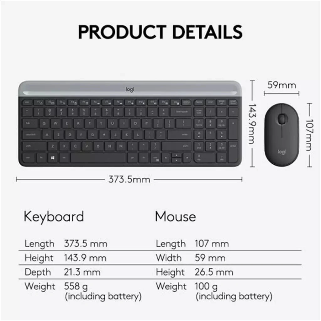 Wholesale Original Logitech Mk470 Keyboard And Mouse Set Slim Ultra ...