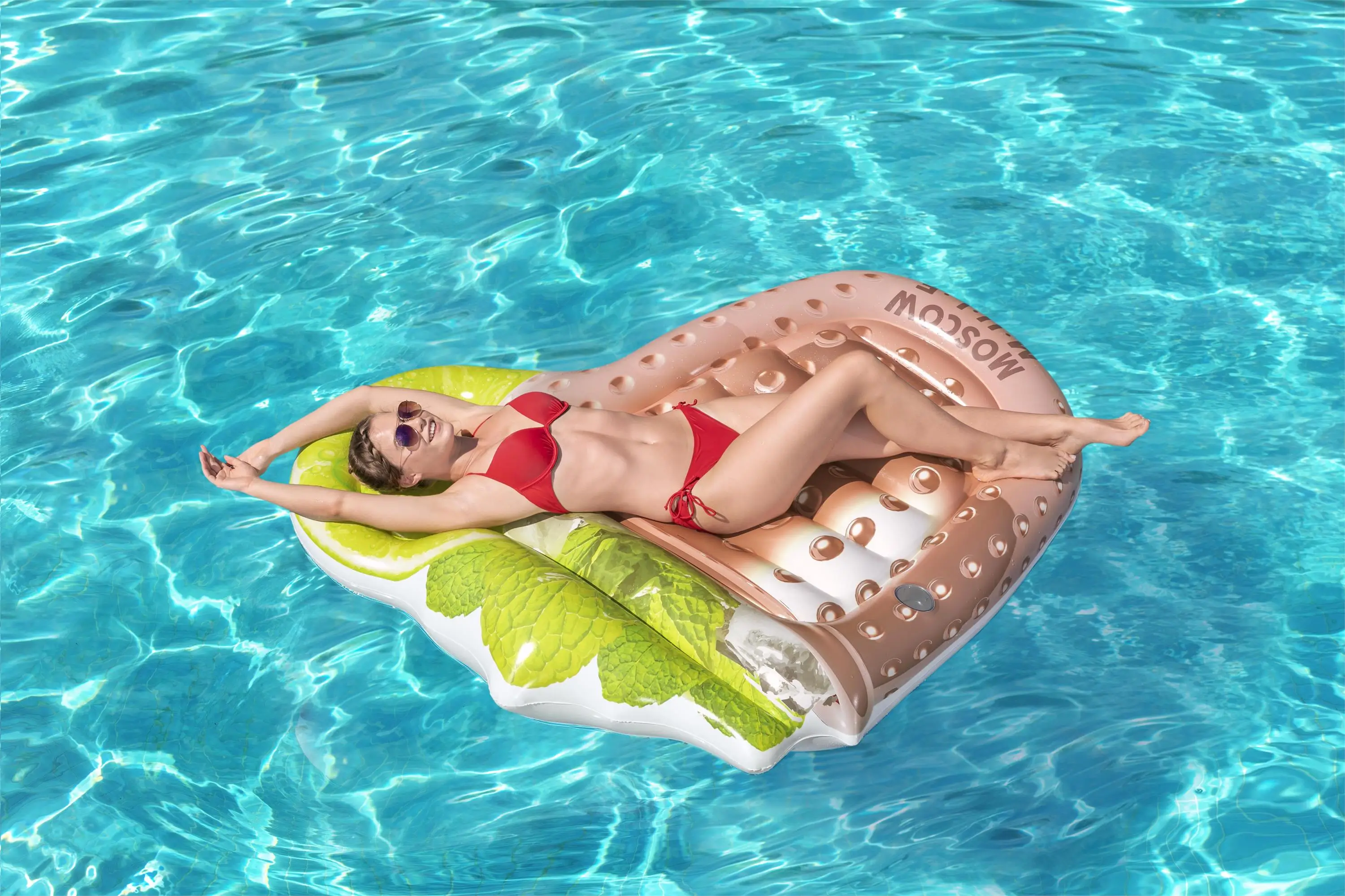 Bestway 43249 Inflatable Moscow Mule  Pool Float  Island for Adults  Water Floating Island