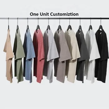 High Quality Heavyweight Custom Casual Blank Short Sleeve Oversized 100%Cotton Vintage Acid Washed T Shirt Men