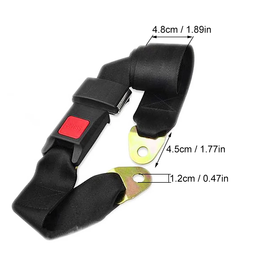 Gearmonster Universal 2-Point Lap Seat Belts (Black) – Adjustable Safety Belts For Car/Truck (2 Pack)