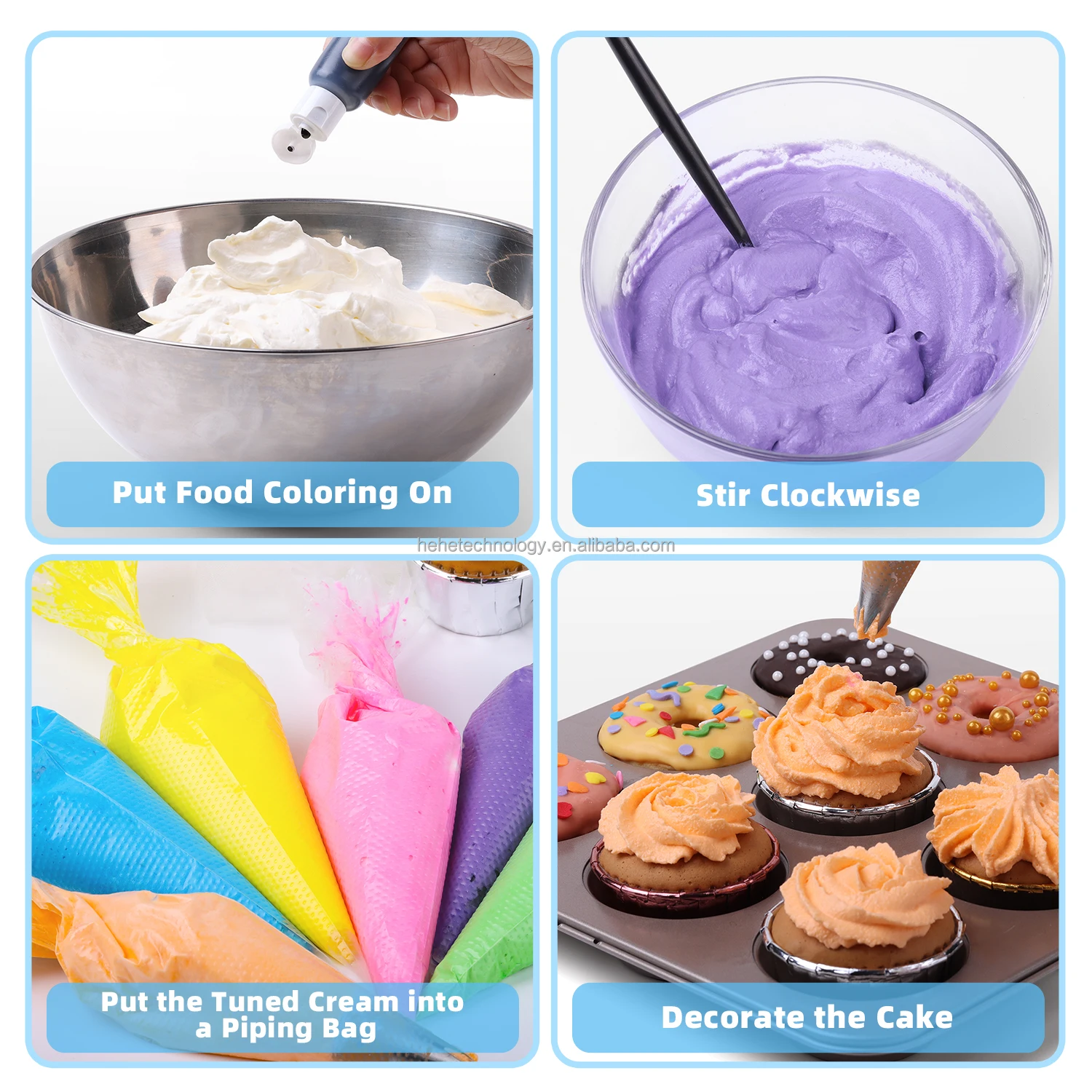 Hehe Food Coloring Set of 36-Colors for Edible Decorations