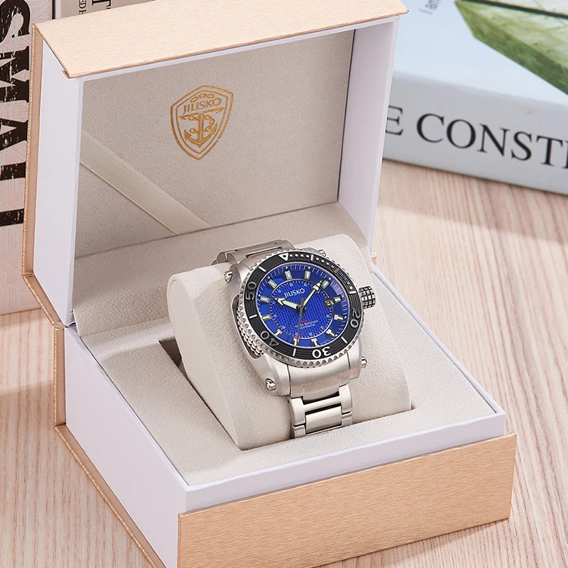 箱付き】自動巻き ダイバーズ腕時計 42mm メンズ 即発送 ブルー 新品 