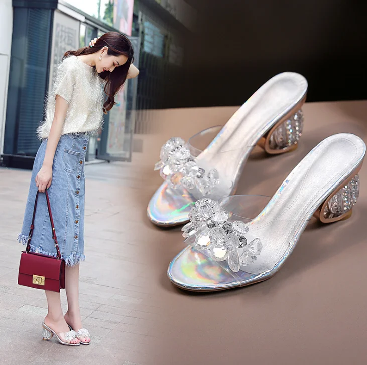 Прозрачные Сандалии JP-2 на каблуке