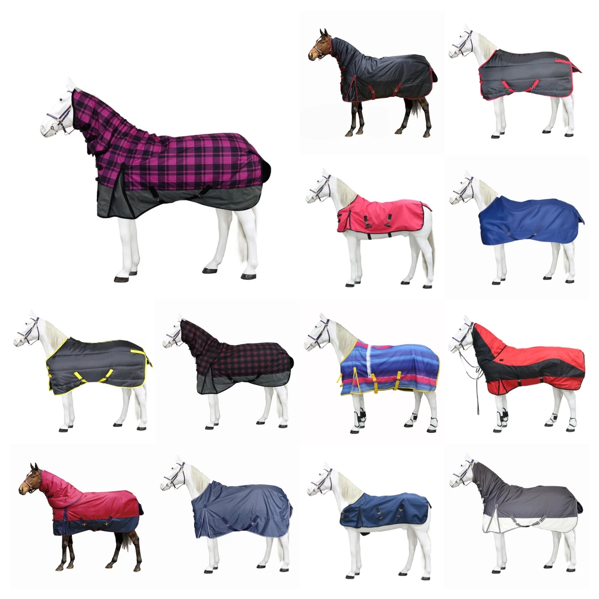 Factory Direct Sales High Quality Polyester Cotton Turnout Horse Warm Rugs Horse Cloth For Horse