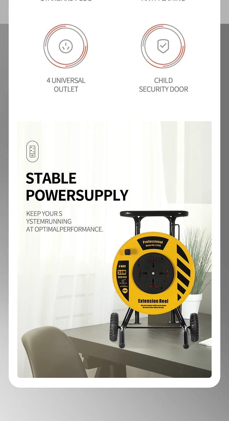 Extension Cord Reel Industrial Plug 220v 13a 30m/50m/empty Cable Reel Buy Extension Cord Reels