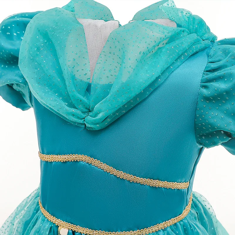 princess jasmine birthday dress Girls Arabian Nights Princess Costume Set Turquoise / 7Y
