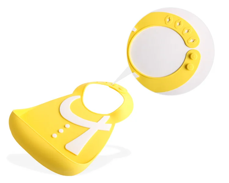 Пользовательские печати водонепроницаемый 6 месяцев силиконовые детские нагрудники с веревкой