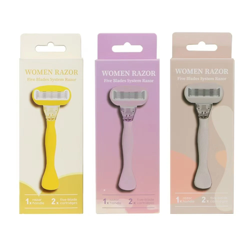 New Five Blades Women Razor with Surrounded Lubricant Strip Ladies ...