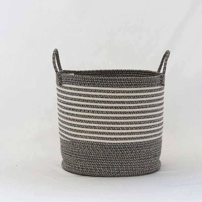 Multifunction Foldable Large Round Woven Cotton Rope Rope Storage