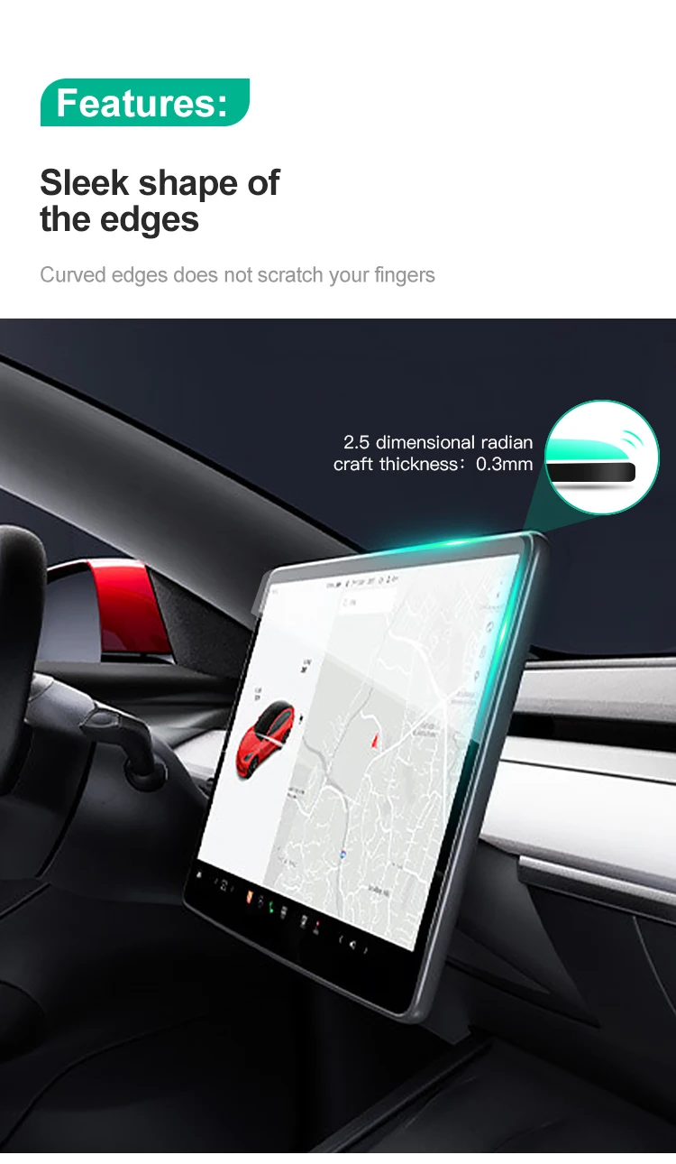 Navigatie Schermbeschermer Voor Audi E-tron GT 2023 – 10.1″ Gehard Glas, Anti-kras, Olieafstotend, Inclusief Instrumentenfolie