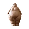 colorful Nordic fat woman - Meditating