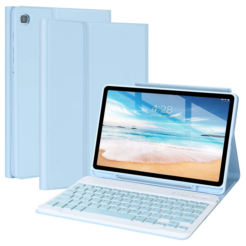 Samsung Tab S6 Lite Case with Detachable Bluetooth Keyboard