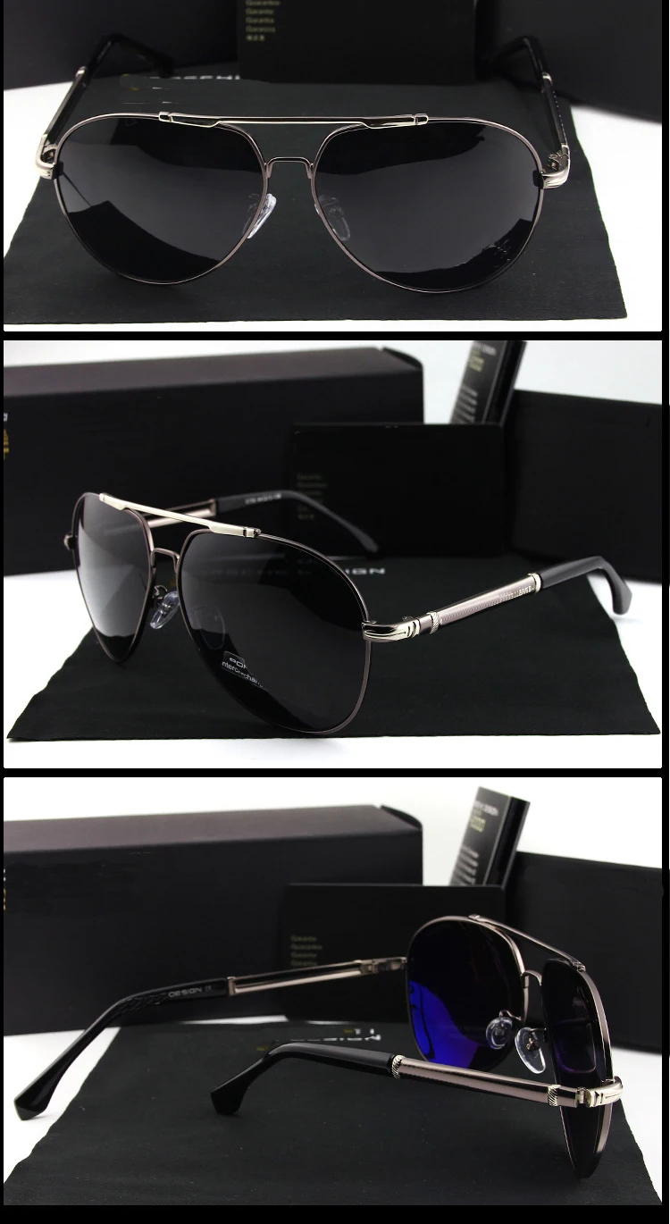 Glass High End Sunglasses Polarized Men Driving Sun Glasses For Brand