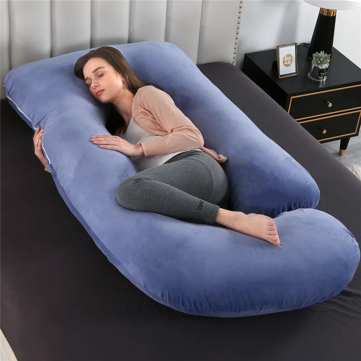 Pregnancy Pillows For Sleeping Memory Foam Filling U Shaped Pregnancy