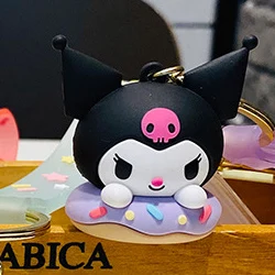 Wholesale Wholesale Donut Hello Kitty Kuromi Melody 3D Keychain hanging  decoration car pendant key chain small gift From m.