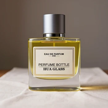 Luxury 30ml 50ml 100ml Glass Empty Perfume Bottle With Magnetic Cap Square Perfume Bottles With Box Packaging Print Logo