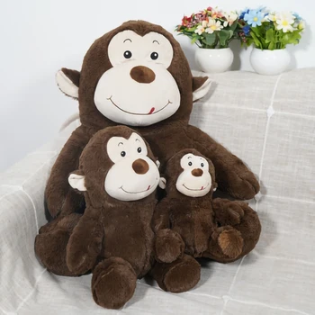 Custom Monkey Stuffed animal Plush Toy Animal Electronic Cute Soft Baby Doll Light Musical Baby Sleep Soother for Kids