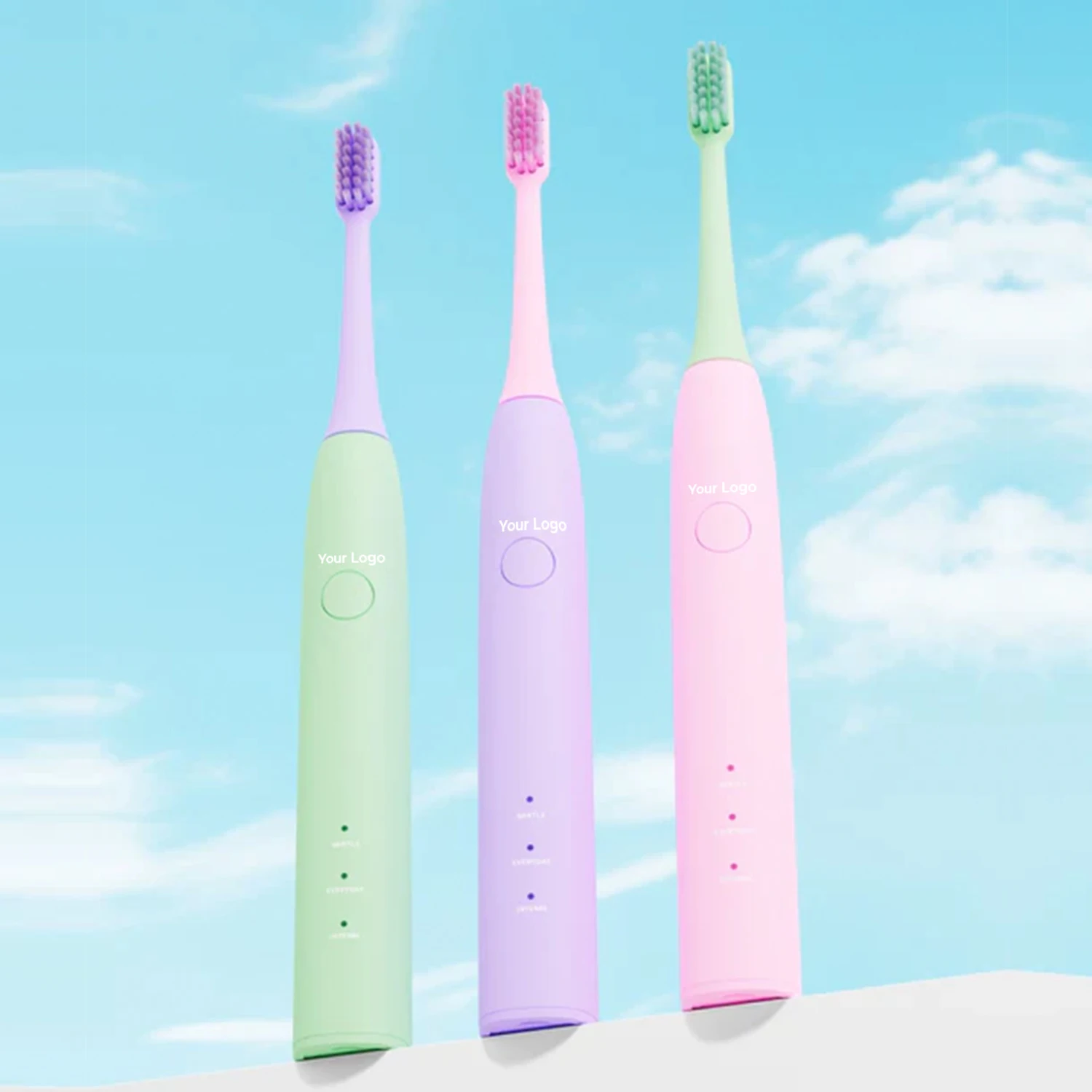 Different Colors Rechargeable Electric Toothbrush With Three Brushing ...