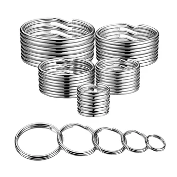 Factory Supply Luxury Stainless Steel Carabiner Key Ring 25mm Lightweight Classic Key Chain Mini Transparent Coin Pouch Bulk