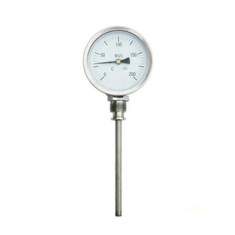 Stainless Steel Dial Type Bottom Connect Industrial Bimetal Thermometer