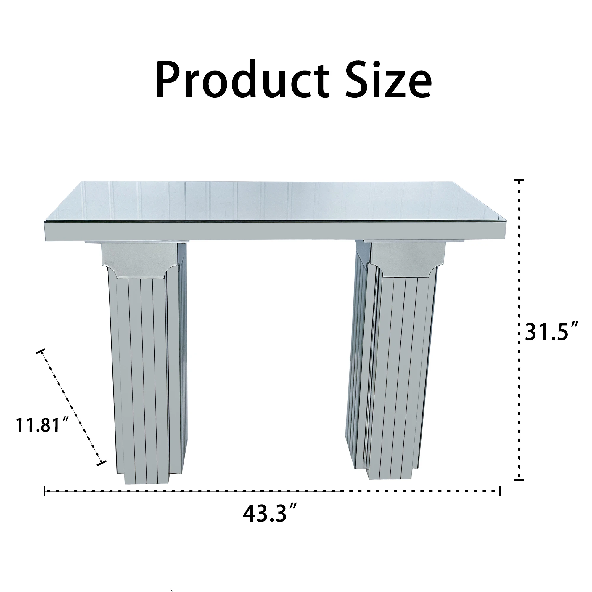 Elvarenae Virelle Mirrored Console Table — product detail