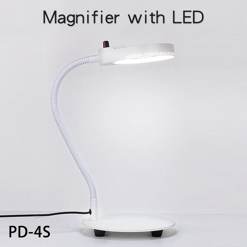 
Увеличительное стекло для чтения или ремонта часов, регулируемое настольное увеличительное стекло со светодиодной лампой 