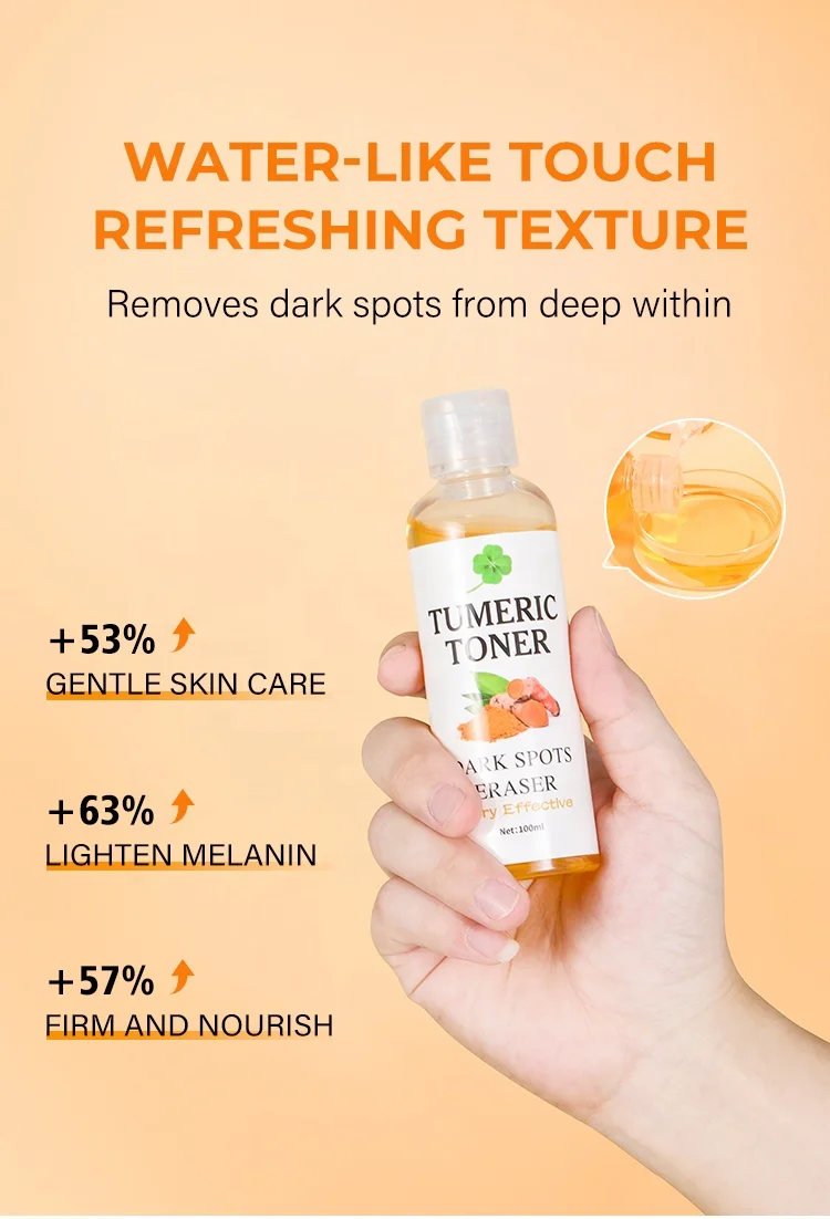Private Label Dark Spots Eraser Turmeric Toner Brightening Fades